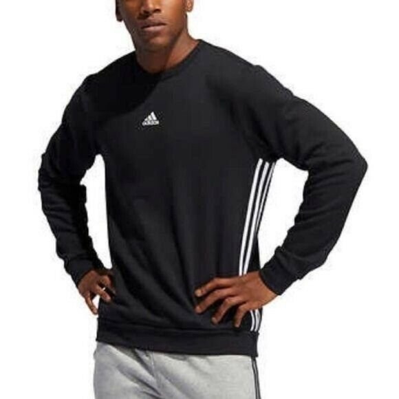 adidas Essentials Men's 3-Stripes Sweatshirt - Picture 1 of 8